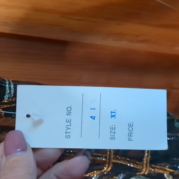 CELSA* mesh net metallic gold/green decorative vest "button" front size XL - Picture 11 of 12